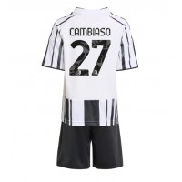 Stroje piłkarskie Juventus Andrea Cambiaso #27 Koszulka Podstawowej dla dzieci 2025-26 Krótki Rękaw (+ szorty)